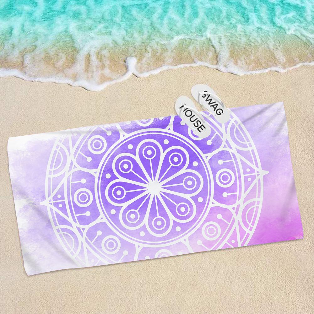 70*140 Boho Mandala Surf Poncho Microfiber Badhanddoek Strand Handdoeken Snel Droog Strand Mat Volwassen Strand Handdoeken Vrouwen bloemen Cover Ups: ST-XCMTL01-15