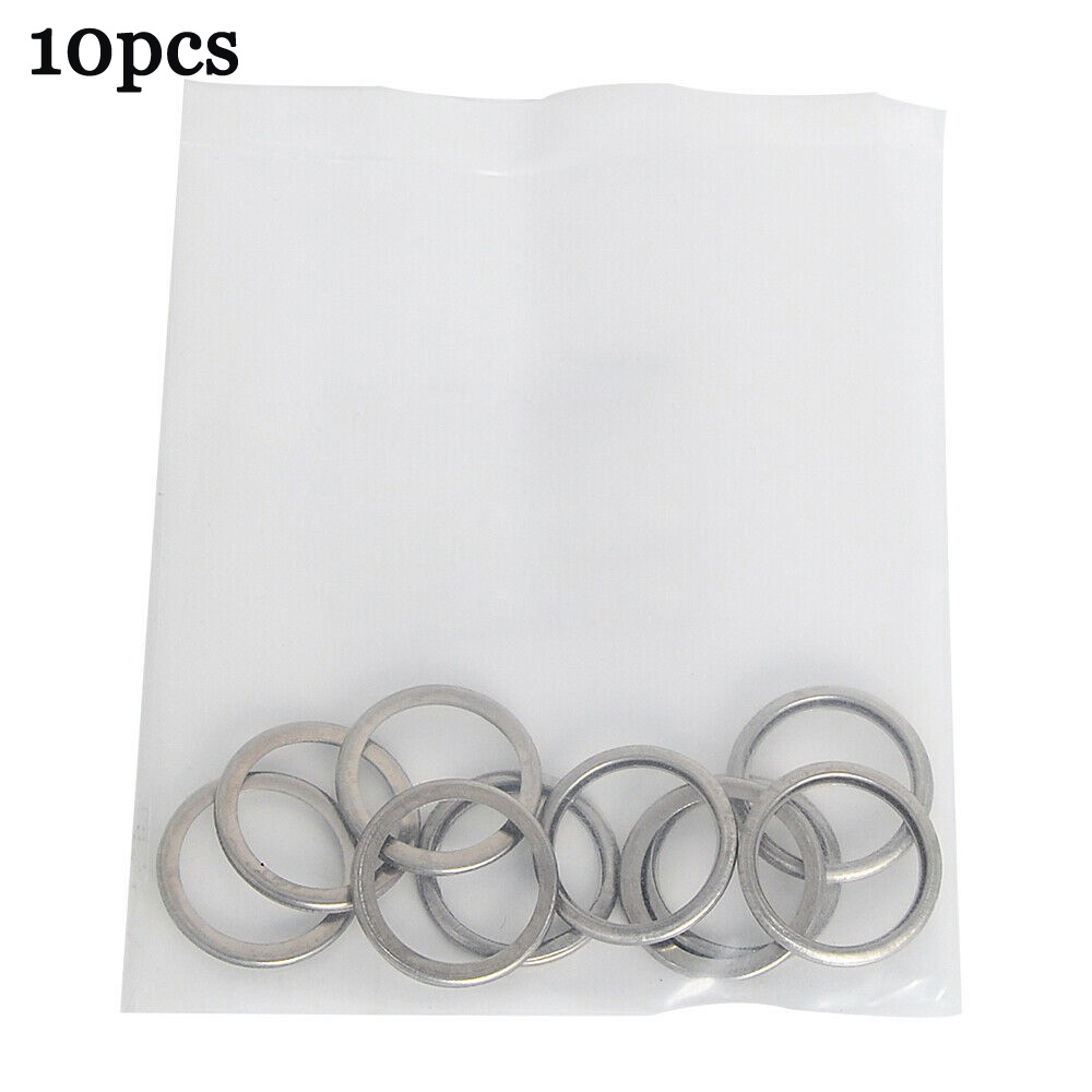 Accessories Gaskets 10pcs Oil Drain Plug Washer For Subaru Impreza Silver