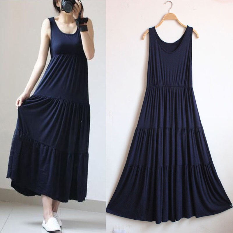 modal Lange Mutterschaft Kleid Schwangerschaft Kleidung Ärmellose Kleider Für Schwangere Frauen Sommer Mutterschaft Kleidung Gravidas Vestidos