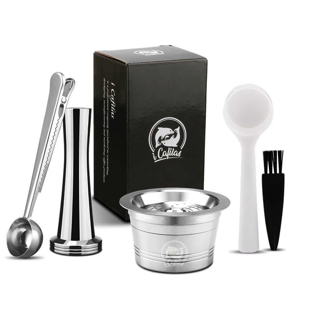 For Tchibo Cafissimo Classic For Caffitaly K-fee Refillable Coffee Capsule Pod Stainless Steel Cafeteira Filters Tamper Spoon: Cafissimo2