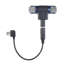 Externe Stereo Mic Microfoon met 3.5mm naar Mini USB Micro Adapter Kabel voor GoPro Hero 3 3 + 4 voor AEE Sport Action Camera Mic