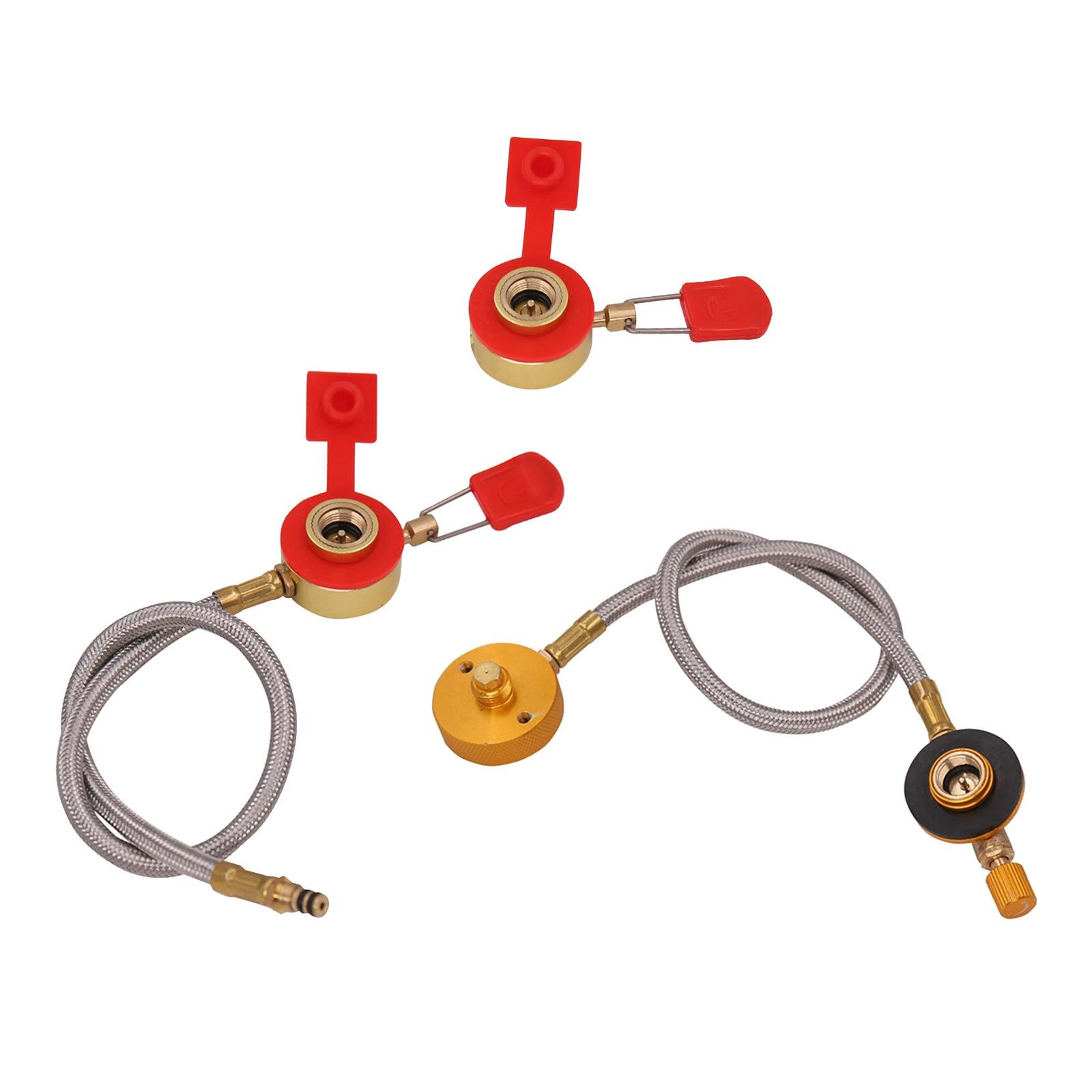 Outdoor Gas Stove Hose Camping Stove Propane Refill Adapter Burner Cylinder Tank Coupler Bottle Adapter