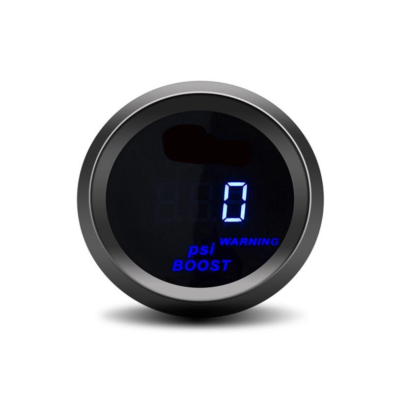 Medidores de 52mm para coche, medidor de Turbo PSI, pantalla Digital LCD, con Sensor, azul, para motocicleta, luz LED, azul: Default Title