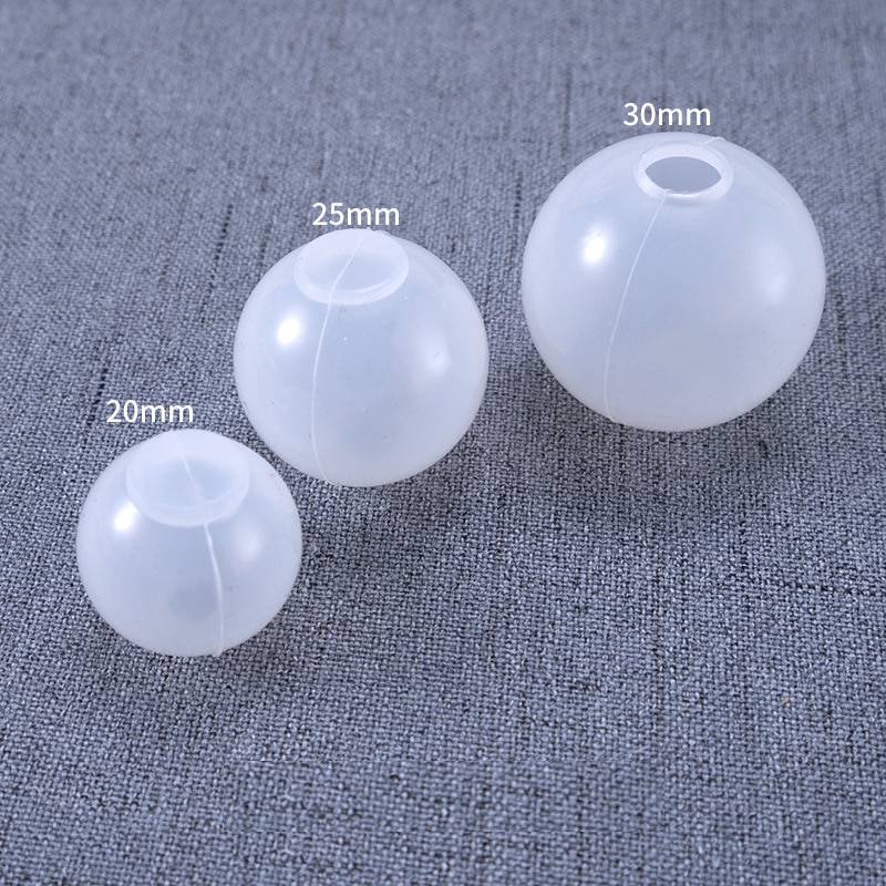 3d 20/25/30mm kugler kugle silikone form rund klar form til uv harpiks epoxy harpiks håndværk forsyninger epoxy harpiks blød form