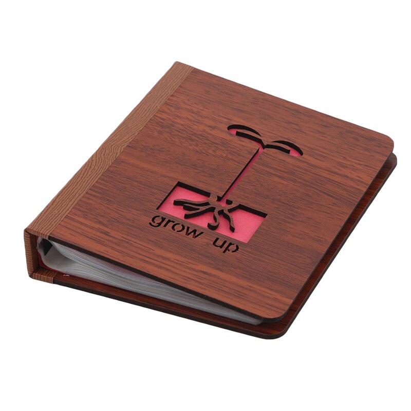 6 Inch Hout Diy Interstitiële Album Zwart Vel Handgemaakte Liefde Thema Kids Scrapbook Leuke Fotoalbum Wedding Anniversary: 2