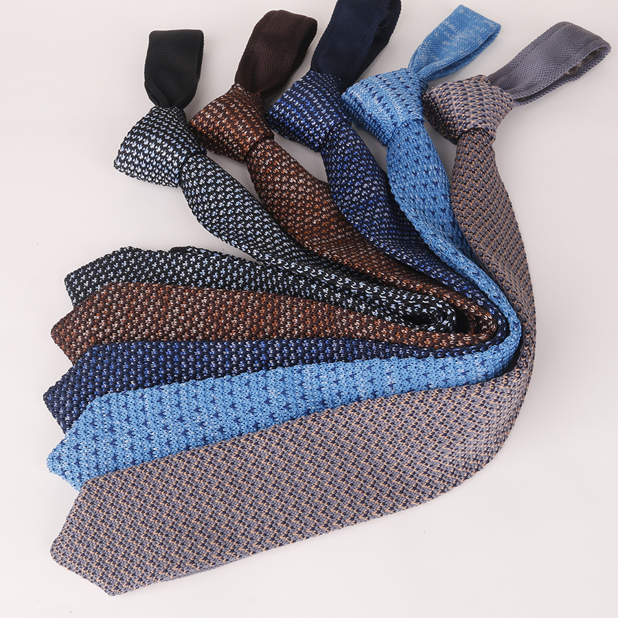 Corbatas de punto para hombre, 6cm, vestido de negocios a la , ropa informal con corbata de lana, Corbatas formales para boda,