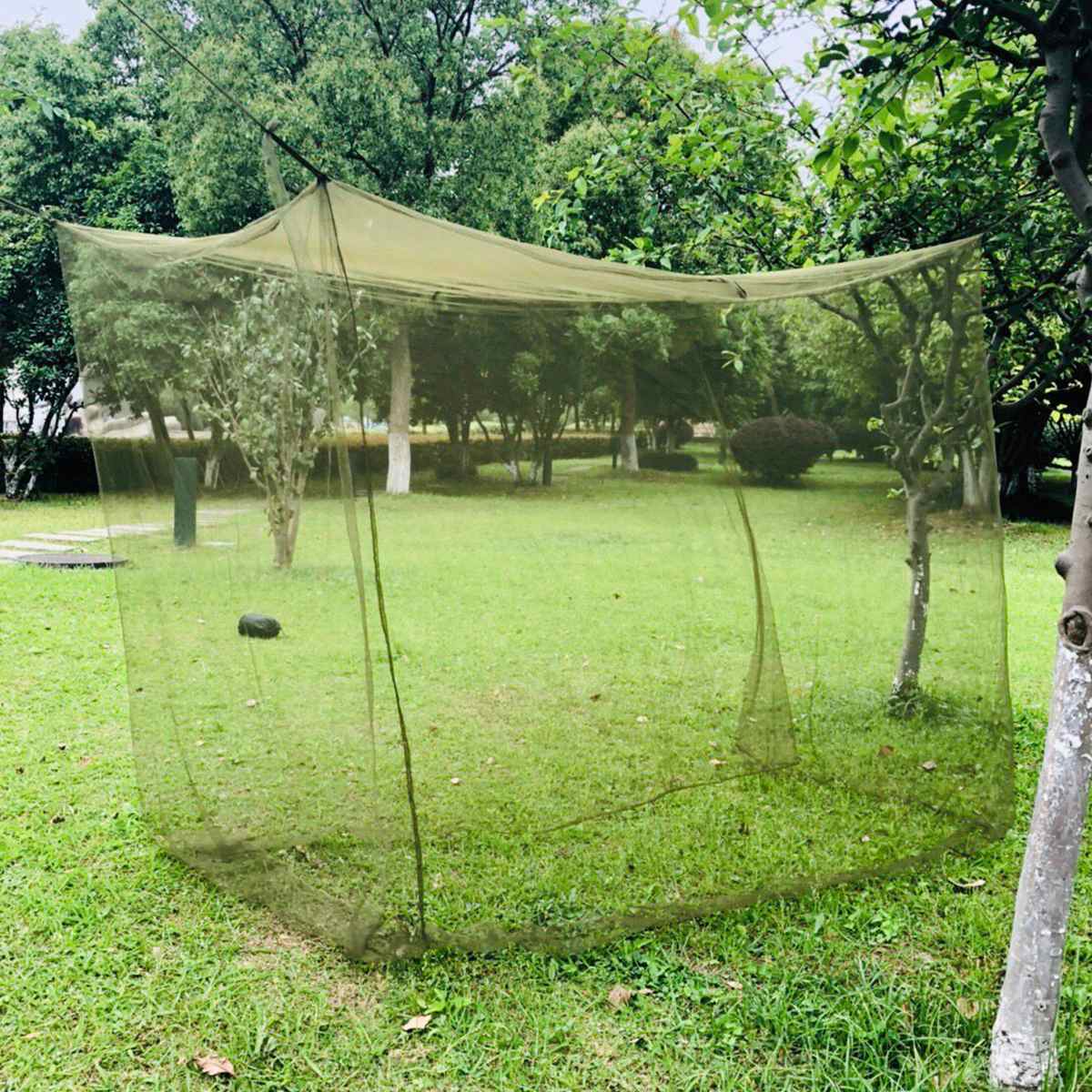 Utendørs camping myggnett camping seng kompakt og lett kvadratisk utendørs nett til camping fiske fotturer 200 x 180 x 200cm: 195 x 80 x 150cm