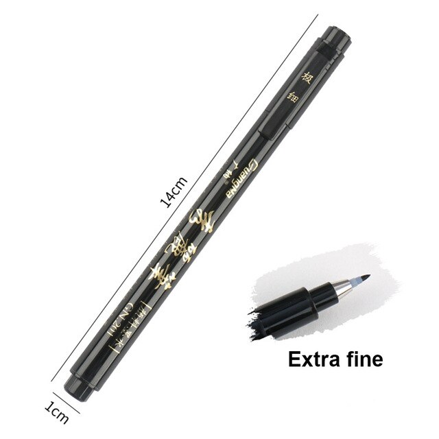 Calligraphy Pen Set Fine Liner Tip Medium Brush Pens For Signature Drawing Hand Lettering School Album Art Supplies: 4
