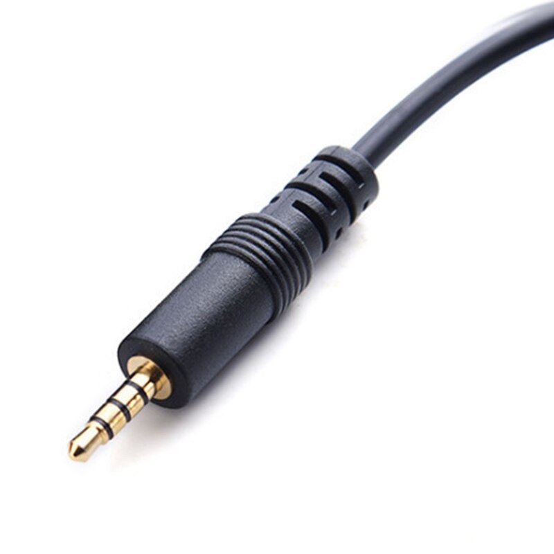 3.5mm Screw Terminal Adapter Speaker Cable 4-Core Stereo TRRS Male Hole to AV 4 Screw Terminal Balun Connector Cable
