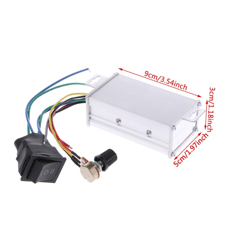 DC 12V 24V 36V 48V SoftStart Reversible Motor Speed Control PWM Controller PWM Y5LD