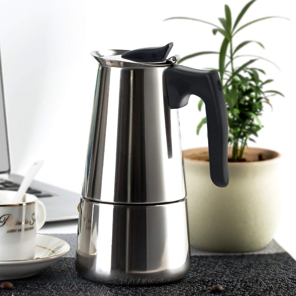 Cafeteria Espresso Coffee Maker Stove top Moka Coffee Pot Mocha maker coffee machine cappuccino latte 100/200/300/450ML Biolomix