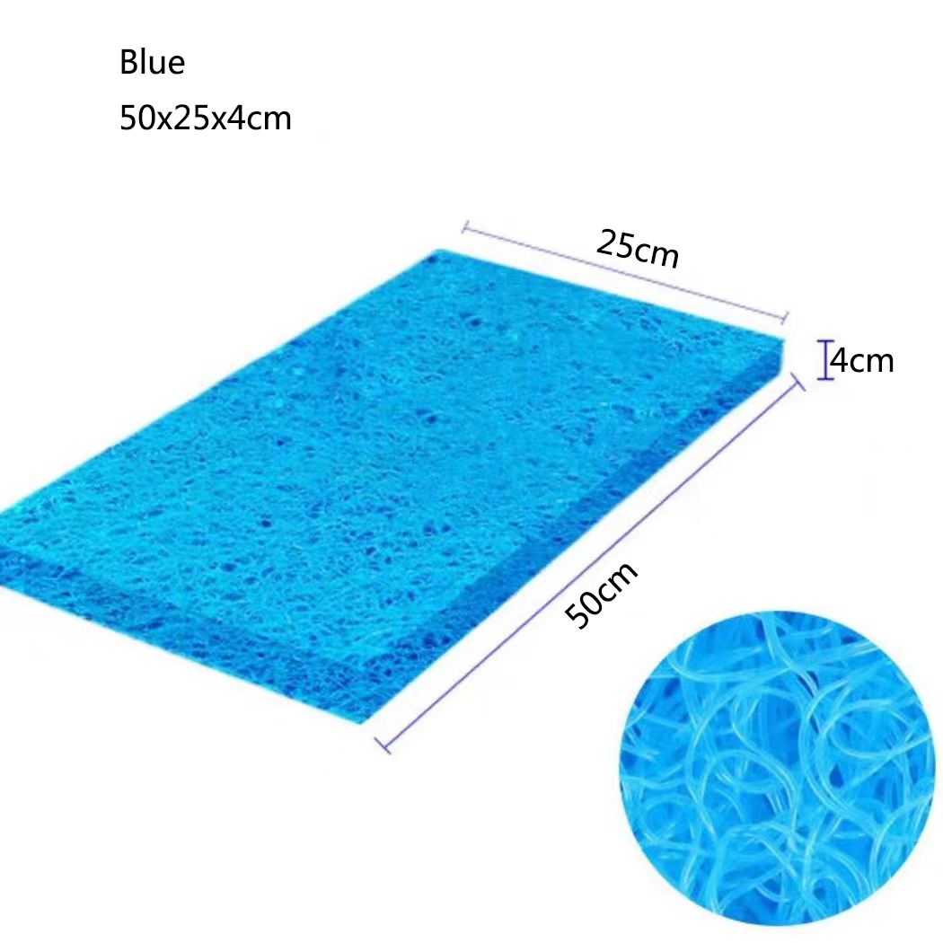 Aquariumfilter Super Dik Biochemisch Filter Plastic Mesh Rotan Spons Voor Aquarium Aquarium Bio Katoen Schuim Skimmer 4Cm: green