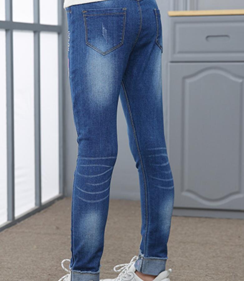 Jean imprimé pour fille, pantalon pour bébé, enfants de 3 4 5 6 7 8 9 10 ans, printemps automne