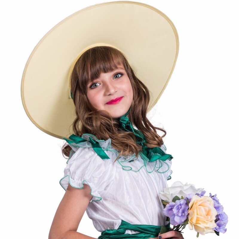 Victorian Girls Southern Belle Layer White Princess Dress Halloween Costume Cosplay Long Dress Carnival Easter Purim