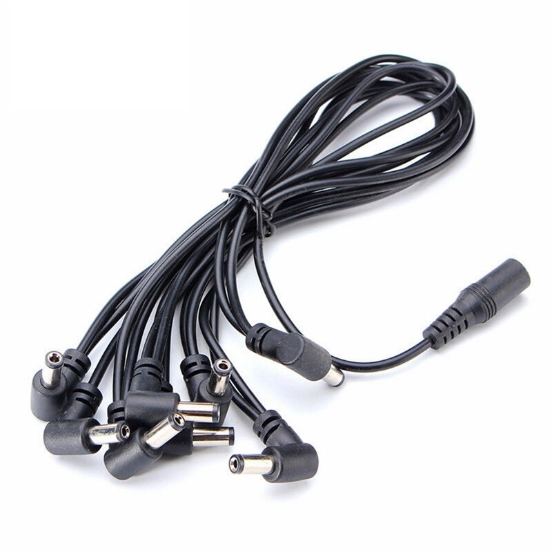 Electric Guitar Effect Pedal Daisy Chain Power Supply Cable 9V DC 1A Multi-Interface Connecting 1 to 6 Cable Splitter Cord Right