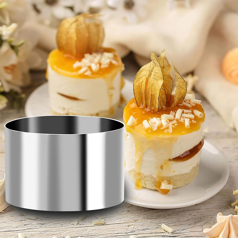 /4pcs Edelstahl runde Kuchen Ringform Set Kuchen Dekoration Werkzeuge Cupcake Mousse Gebäck Backform Werkzeuge Koch ringe