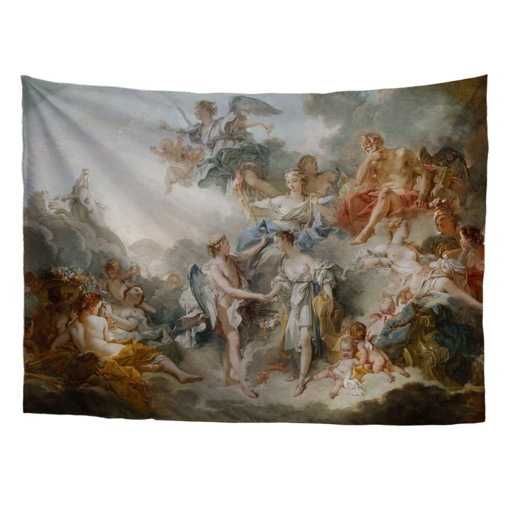 Græsk mytologi klassisk kunst mesterværk gobeliner serie francois boucher amor og psyke charles le brun kunst