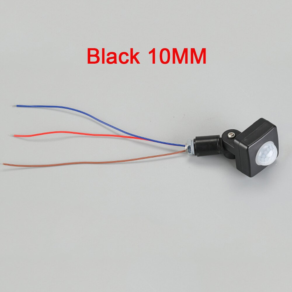 Human Body Sensor Switch Mini Human Body Infrared Sensor Ultra-thin Infrared Body Sensor Switch LED Flood Light PIR Motion: 10MM Black
