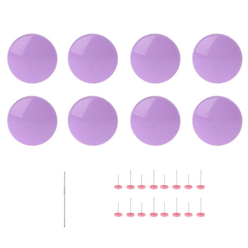 8 Stks/set Quilt Fasteners Lange/Korte Pin Dekbed Clips Deken Houder Sluiting Quilt Trooster Grijper Klem Knop Sheet Fasteners: Purple