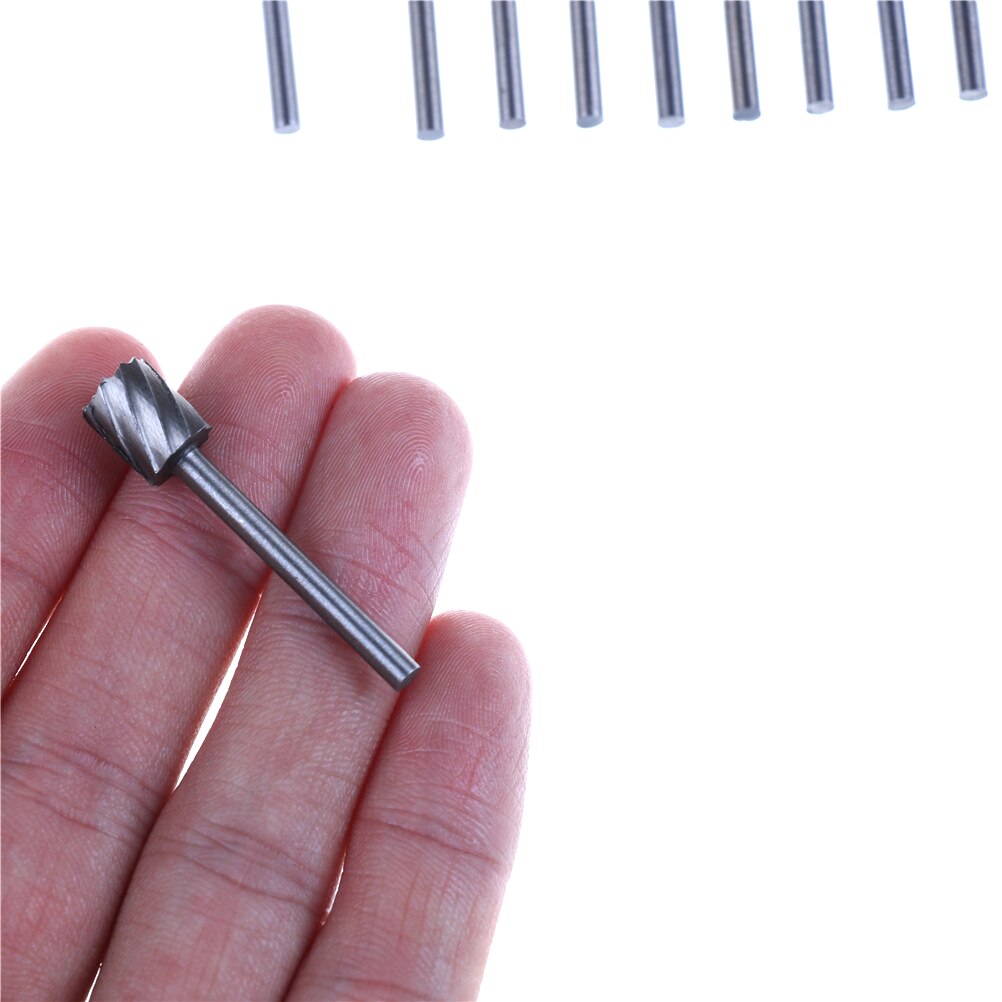 10 Stuks 3Mm Hss Routing Frezen Burr Frees Voor Dremel En Rotary Graveermachine Gereedschap Accessoires