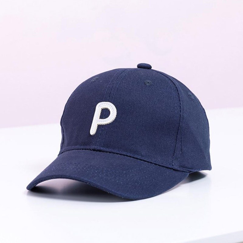 Doitbest 2 to 7 vuotiaille kevään lasten lippalakki pojille ja tytöille, kirjontakirjaimet, snapback-säädettävä lasten hiphop-hattu, aurinkolippis: P laivasto