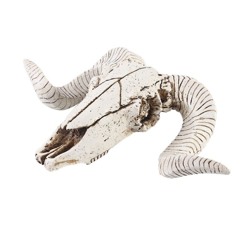 3D Horns Skull Ornament Resin Skull Retro Wall Hanging Crafts Home Office Decor Animal Skull Home Decoration