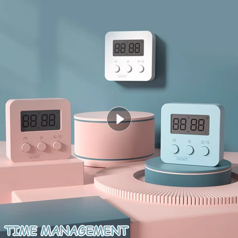 3 Colors Timer Alarm Multifunction LCD Digital Small Clock 24 Hour Timer ABS+LCD Countdown Reminder Kitchen Electronic Alarm Clo