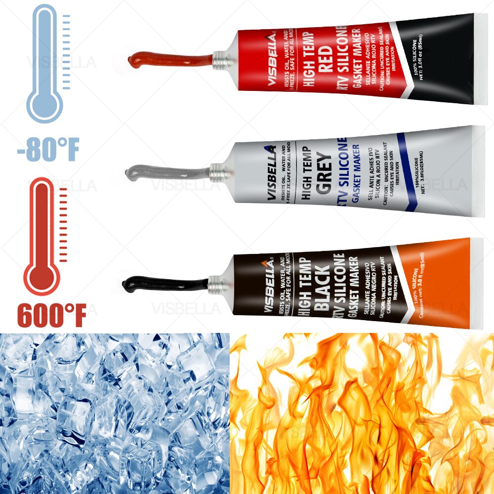 VISBELLA 85g RTV Silikon Industrielle Starken Klebstoff Hohe Temperatur Silizium-dichtstoff Gummi Dichtung Hersteller Elektrische Reparatur Kleber