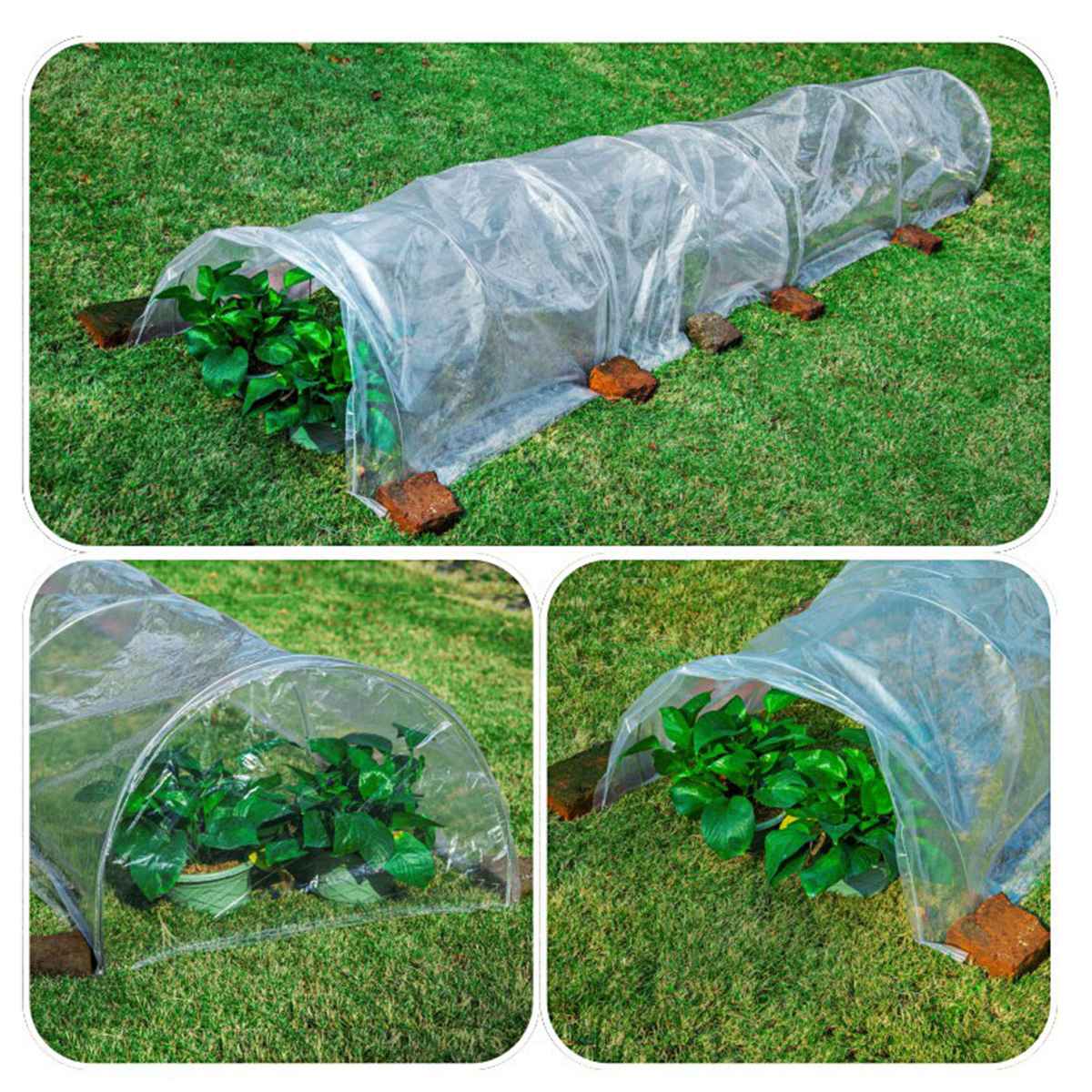 500X60X40Cm Tunnel Kas Outdoor Plant Isolatie Anti-Uv Met Stand Agricultura Invernadero Transparante Pe Kas