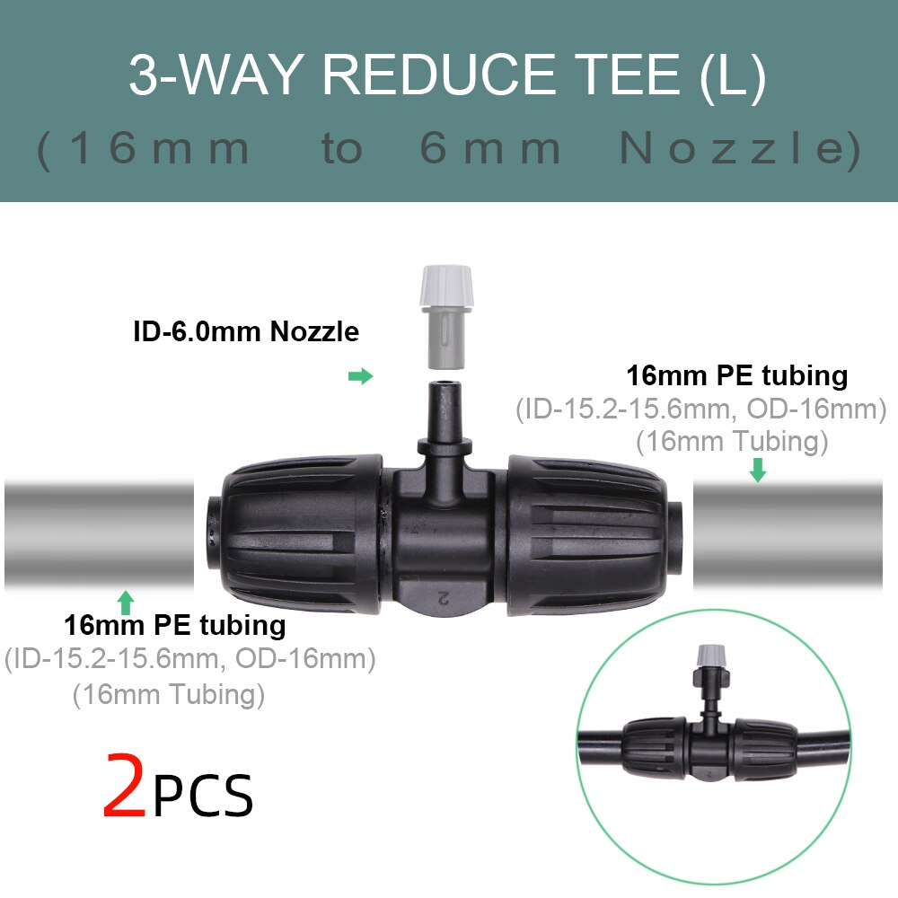 1/2 ''3/4'' 2-IN-1 Weibliche Gewinde zu 1/4'' 3/8'' 1/2'' Barb 2-Weisen 4-weisen Abgeschaltet Stecker Garten Bewässerung Kupplung Adapter: L-2PCS