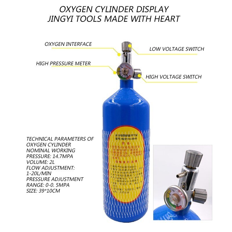 2L Portable Dual-Purpose Welding Torch Set Small Refrigeration Maintenance Welding Torch Tool Oxygen Welding Tool