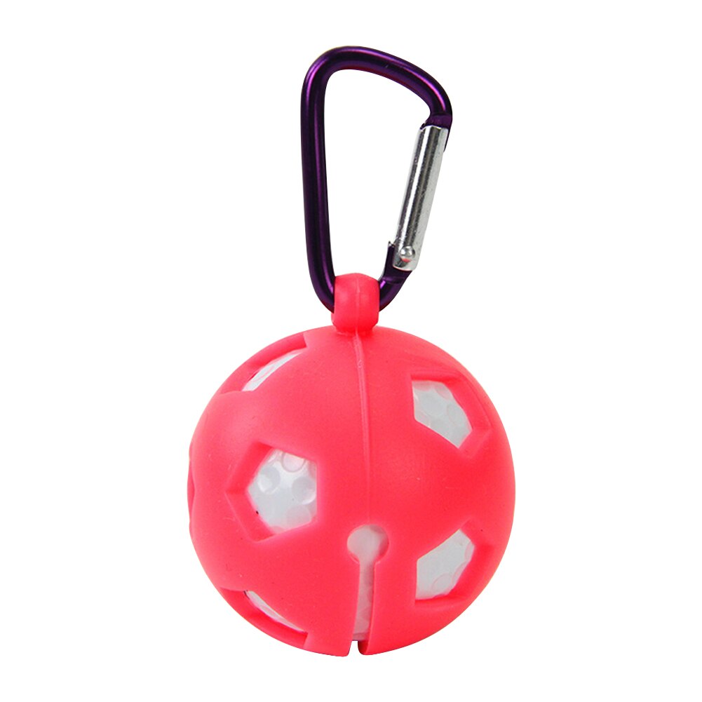 Sportgereedschap, zachte siliconen golfbal, beschermende opberghoes met karabijnhaak, sleutelhanger, opbergtas voor golfaccessoires: Roze enkel gat