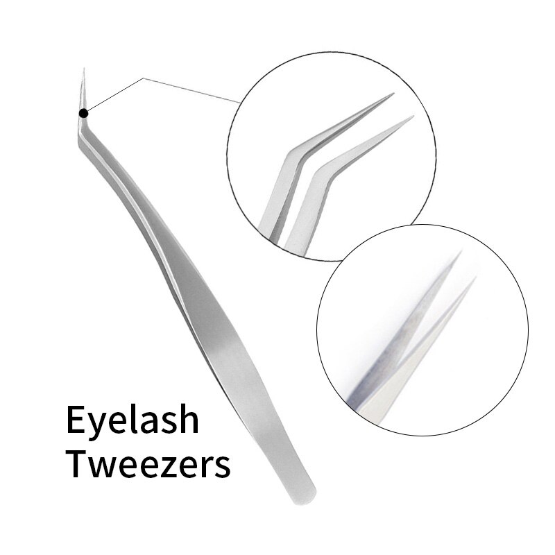 Wimper Extension Rechte Pincet En Gebogen Pincet Beauty Makeup Tools Voor Wimpers Building Matte Wimpers Pincet