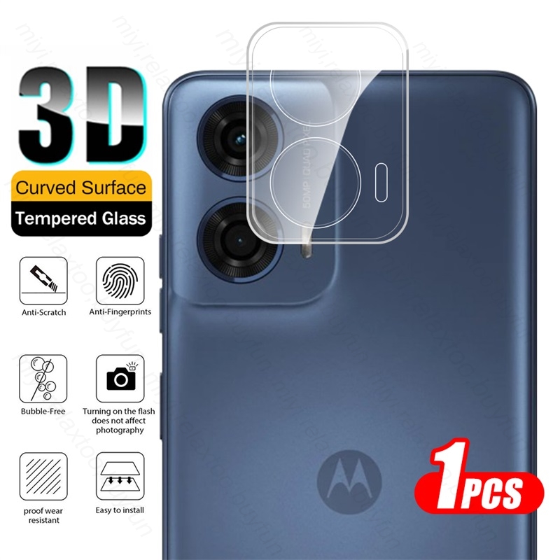 Protector de cámara trasera para Motorola Moto G24 Power 4G 3D, funda de lente de vidrio templado curvo MotoG24 G 24 34 54 84 G14 G34 G54 G84 5G: ABS