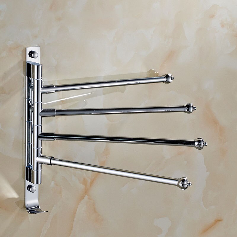 Bathroom Organizer Stainless Steel Container Shelf 360 Degree Rotation Towel Storae Rack Upscale Towel Rack