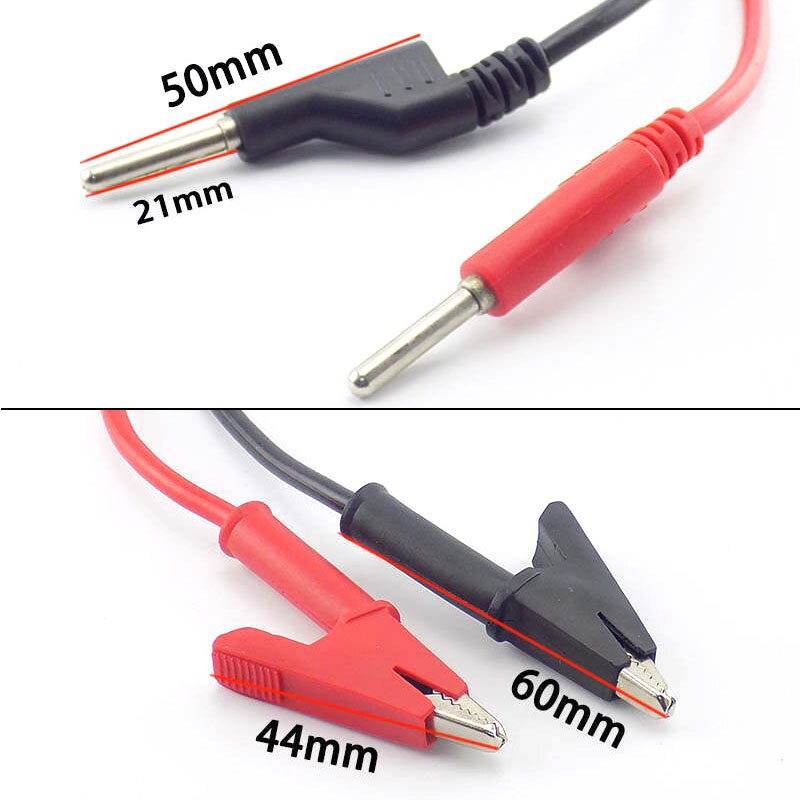 4mm Banana Plug to Alligator ClipTest lead Wire Line Double-end Electrical Voltage Crocodile 15A Multimeter DIY Connector