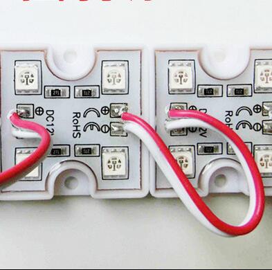 Superljus vattentät 60 st led 5050 4 led modul vit  dc 12v 4 led fyrkantiga led moduler belysning