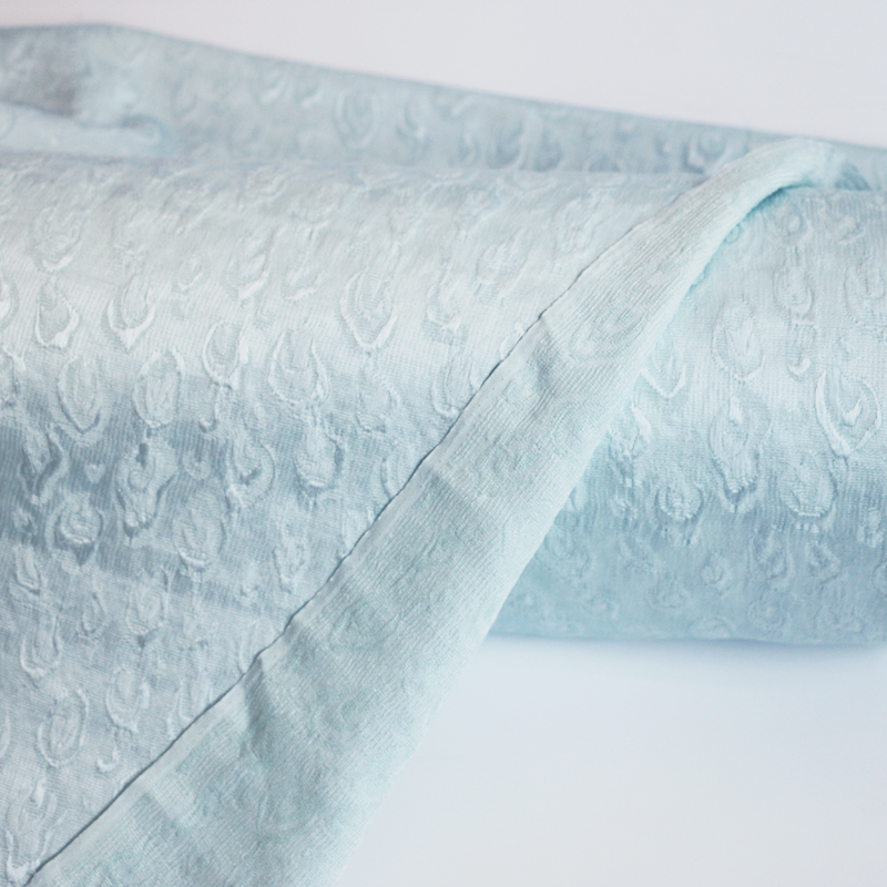 100cm*105cm silke ull stoff myk jacquard dress tekstil blå
