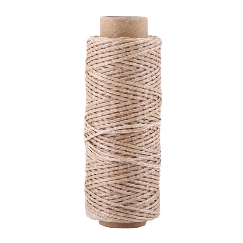 1Pcs 50M 150D 1mm Leather Waxed Thread Cord DIY Flat Waxed Thread Craft Tool Hand Stitching Thread Flat Waxed Sewing Line: Coffee