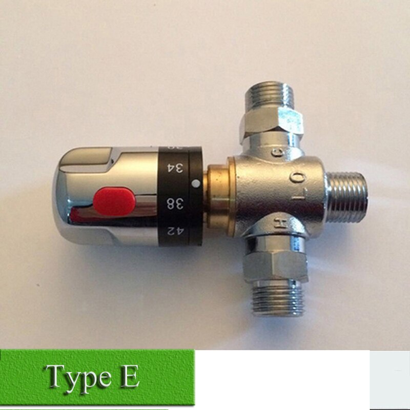 Brass Thermostatic Mixing Valve Constant Water Temperature Shower Faucet Valve Thermostat Bathroom Kitchen Tap Valve 6 types: Type E
