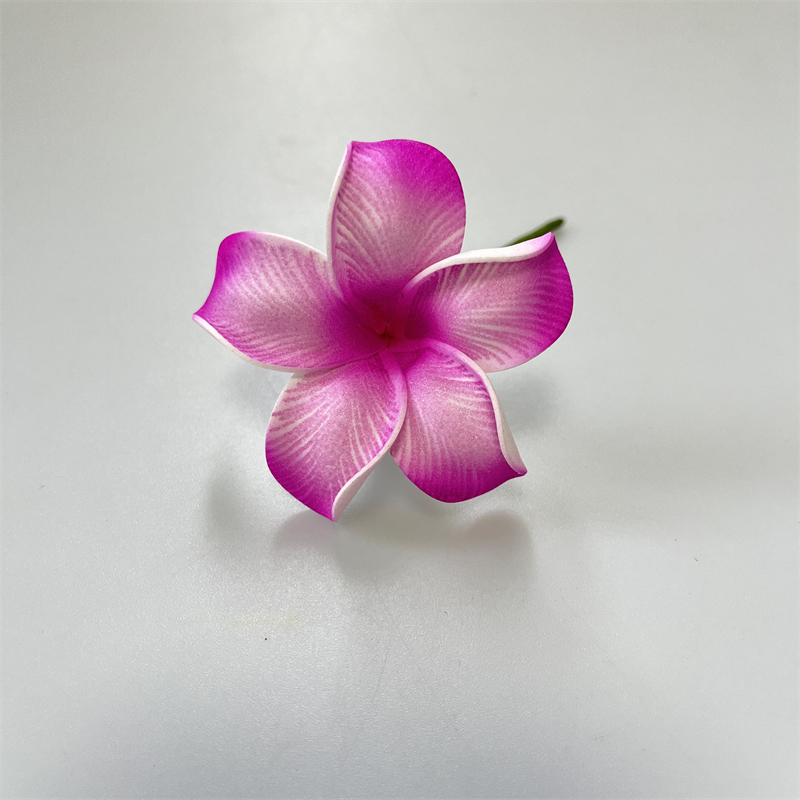 12 piezas de pinzas para el cabello de flores de Plumeria hawaiana, tocados de flores de espuma de playa de 2,4 pulgadas para accesorios para de boda: Fucsia