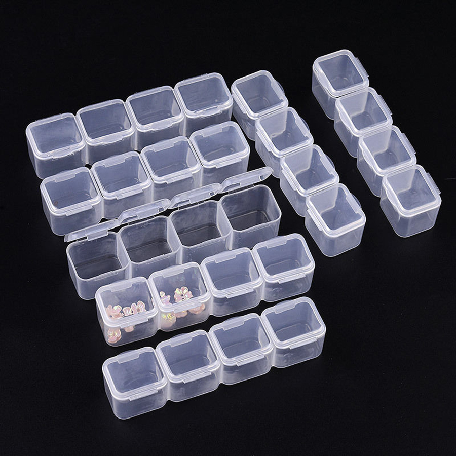 28/56/64 Grids Diamond Painting Storage Box Tool Accessories Bead Container Rhinestone Diamond Embroidery Stone Organizer