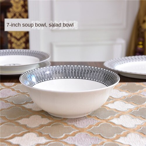 fancy servise sett vestlig h deco serie biff tallerken fett husholdning matbit tørket frukt kakefat luksus bestikk sett: 7 tommer