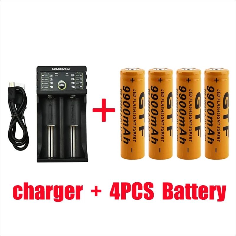Latest Battery 100% Original Rechargeable Lithium Battery 18650, 3.7V, 9900mAH: YELLOW