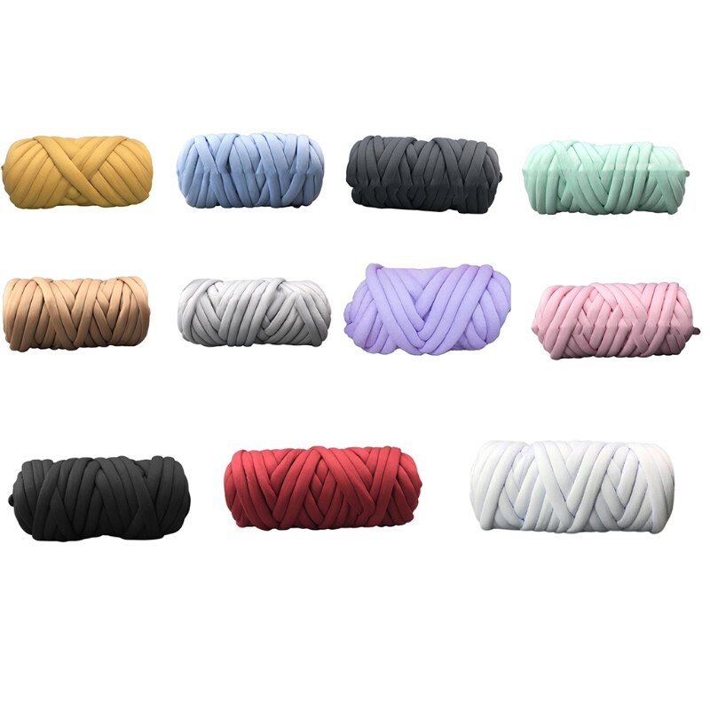 500g Washable Arm Yarn Super Chunky for Arm Knitting DIY Bed Fence Cotton Tubular Super Chunky Yarn Skin Friendly LX9E
