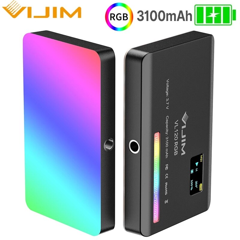 Ulanzi-Mini luz Led de bolsillo VIJIM VL120, luz de relleno Led RGB portátil, pequeña lámpara de fotografía a todo Color, luces de mano