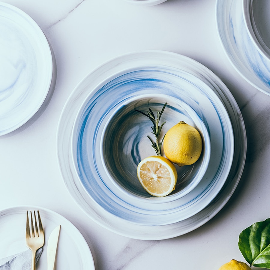 Muzity Keramische Platen Onder Geglazuurd Porselein Soep Plaat 8/11 Inch Creatieve Plaat Schotel