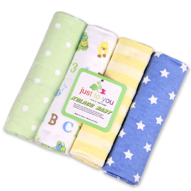 4 stk / lot baby lagen 100%  bomuld 76*76 cm størrelse barneseng barneseng pige dreng baby sengetøj sæt nyfødte modtager tæppe