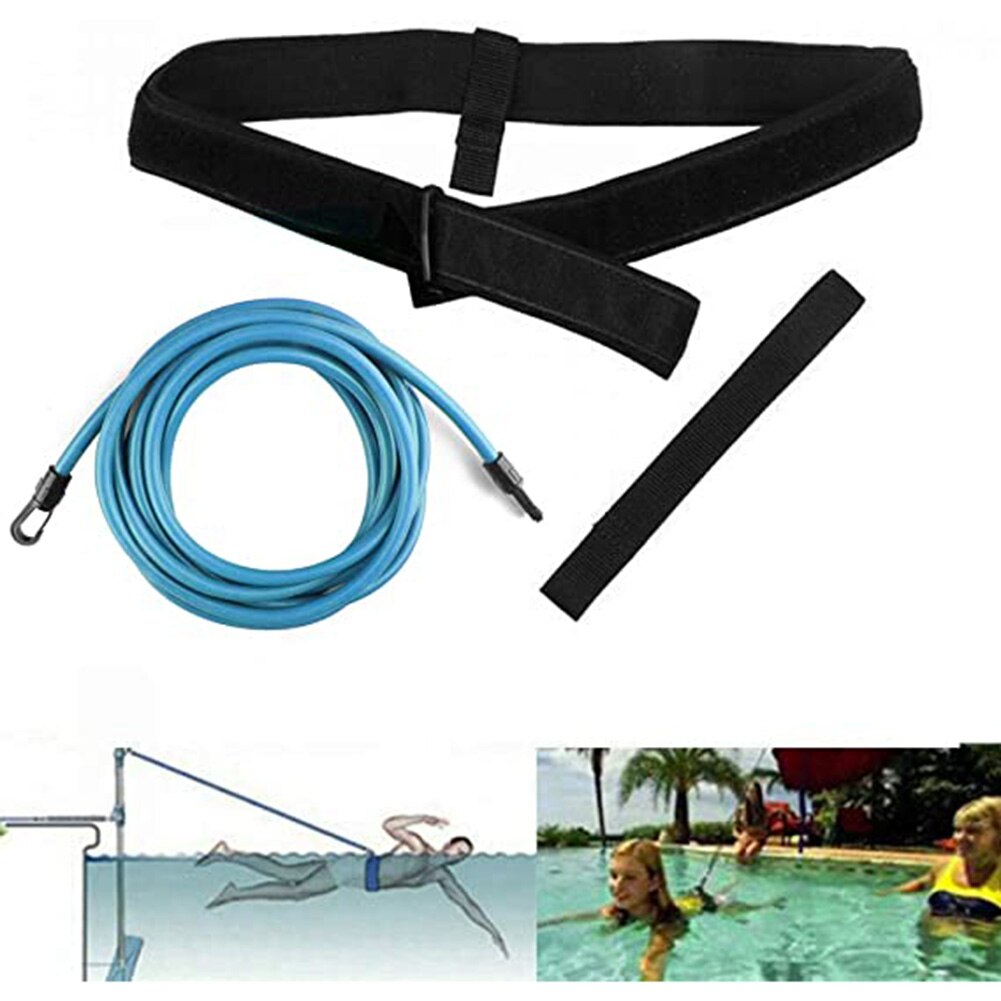 Cinturón de entrenamiento para nadar, correa de sujeción, arnés de natación, cuerdas Bungee, bandas de resistencia SEC88