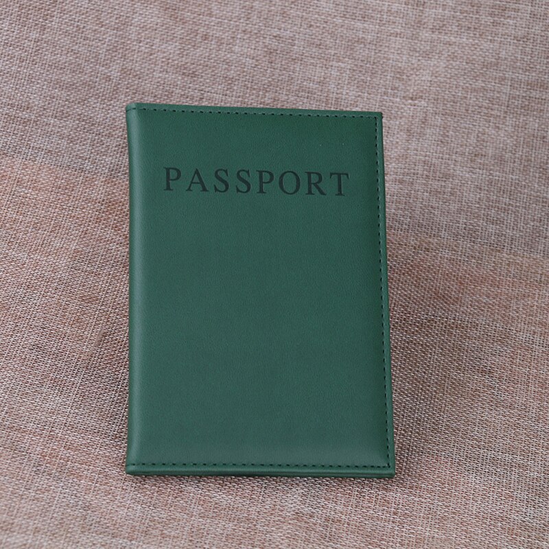 BONAMIE 11 Farben Unisex Reisepass Abdeckung Für Weibliche Pu Leder Grün Reisepass Männlichen Mädchen Reise Deckt für Pässe: Dark Green
